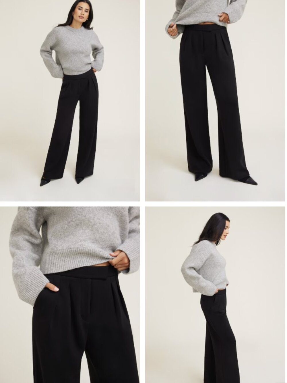 Pleated Wide Leg Pants